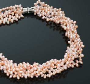 Ожерелье с жемчугом р040-45бптп: жемчуг, ювелирный сплав